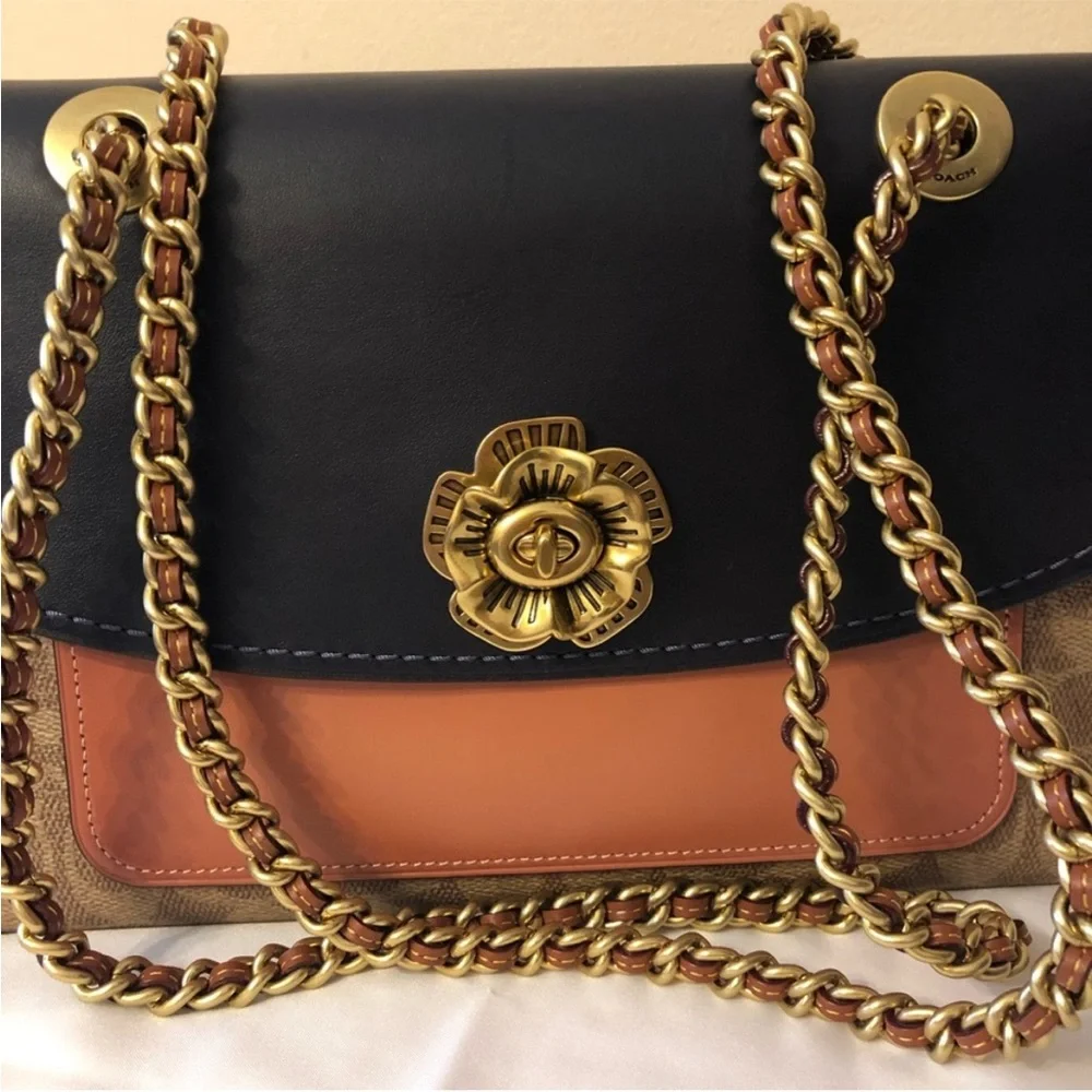 Signature Color Block Pocket Parker Coach Bag - Picture 5 of 8